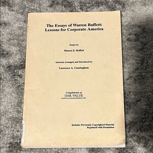 The Essays of Warren Buffett Book